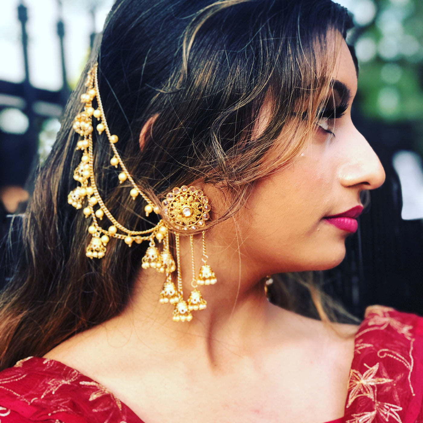 Bahubali Earrings Designs | Waterfall Earrings Designs Ideas | Best Bridal  Earrings | Bride sister, Indian wedding outfits, Lehenga